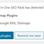 All in One SEO Packの警告メッセージ Google XML Sitemapsとの競合
