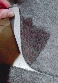 絨毯 はさみでのカットをやってみた