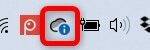 OneDrive 雲のところにiのマーク